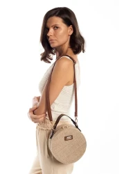 Madamra Wicker Women's Round Shoulder Bag