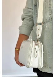 Just Polo حقيبة كتف نسائية من الجلد النباتي الفاخر متعددة الأقسام 4023