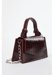  Shoes Claret Red Textured Cross Strap Women's Mini City Bag Twoaw25Oc00001