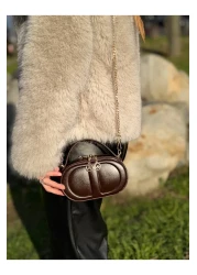 DEV 3 ADAM Brown Women's Box Model Hand Shoulder and Crossbody Bag