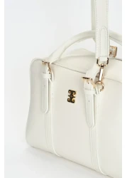 Pierre Cardin طباعة حقيبة كتف نسائية بيضاء 05PO22Y1557