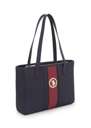 U.S. Polo Assn. Us8029 Model Women's Shoulder Bag - Navy Blue and Claret Red