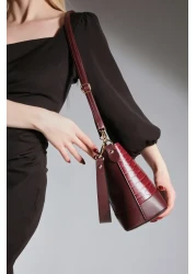 Marjin Women's Shoulder Bag Vesla Claret Red
