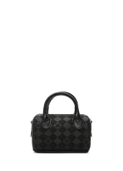 Derimod حقيبة كروس نسائية صغيرة مطبوعة بحزام طويل باللون الأسود 25sbd 200226