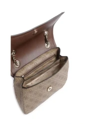 Guess حقيبة Izzy Izzy القابلة للتحويل بغطاء قابل للطي للنساء حقيبة كروس بنية اللون Hwsg8654190-lgw