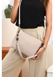 Just Polo Non-Tarnish Metal and Bone Strap Hand and Shoulder Bag - 2082