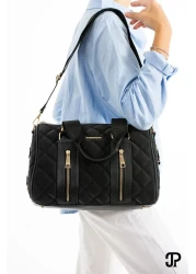 Just Polo Original Women's Cylinder Sports Model Quilted Large Volume Cross Strap Large Size Stylish Shoulder Bag
