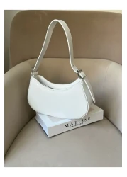 Moda Sekiz حقيبة كتف باغيت نسائية مع إكسسوارات الحزام