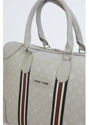 Pierre Cardin Women's Travel Bag - Stone Monogram Shoulder Bag 04PO2275