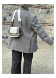 Night Linen Dark Mink Fiona Model Women's Hand and Shoulder Bag