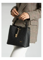 Just Polo Women's Black Hand and Shoulder Bag TM1165 2055