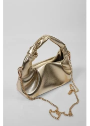 DENSİLA Women's Gold Yellow Mini Chain Hand and Shoulder Bag