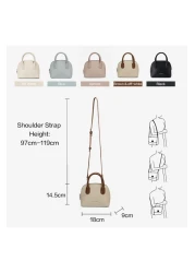 BOSTANTEN Trendy Beige Mini Crossbody – Vegan Leather, Detachable Strap, Stylish & Compact