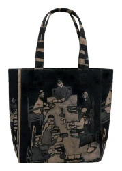 Dogo Women's Vegan Black Large Tote Bag - Supper Design