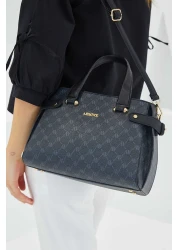 Armine Women's Dotted 172 Strap Navy Blue Shoulder Bag