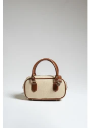Çantacımstore Women's Straw Look Mini Tote Bag Brown