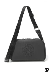 Just Polo حقيبة كتف نسائية أصلية للموسم الجديد مكونة من 5 أقسام من الجلد الناعم الفاخر وحزام كتف متقاطع قابل للتعديل