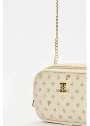 Pierre Cardin Beige Monogram Women's Shoulder Bag 05PO22Y1563