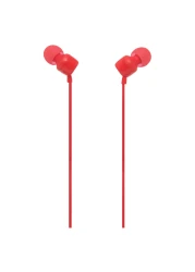 JBL Tune 110 Headphones Wired In-Ear Deep And Powerful Pure Bass Sound Red