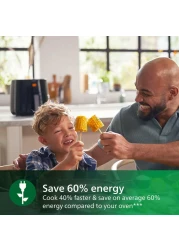 PHILIPS Essential Airfryer 1400W 4.1L, Digital, 7 presets, black body/blackhandle, 50hz HD9252