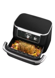 نينجا فليكس دروير مقلاة هوائية كبيرة جدا، AF500ME، أسود وفضي، 10.4 لتر