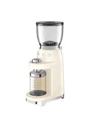 Smeg Electric Coffee Grinder CGF11WHUK, 150 W, 350 g, Cream, Stainless Steel, Anti Slip Feet