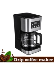 950W Electric Coffee Machine, 12-Cup Drip Coffee Maker with Glass Carafe &ndash; 220V Automatic Keep-Warm Function, Programmable Coffee Brewer for Home and Office