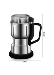 2 in 1 Electric Spice Grinder &amp; Coffee Grinder &ndash; Stainless Steel Multi-Functional Blender for Herbs, Nuts, Grains &amp; Seeds Powerful Motor &amp; Sharp Blades