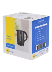 ماي تشويس غلاية كهربائية MKT-349PB، قدرة 1850 واط، سعة 1.7 لتر، أسود، بلاستيكية، لاسلكية