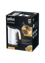 Braun PurEase Water Kettle WK 3110 WH, 3000 W, 1.7 L, White, Plastic, BPA Free