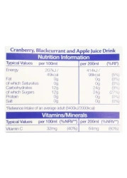 Ocean Spray Cranberry And Blackcurrant Juice 1L