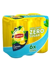 ليبتون شاي مثلج بالليمون خالي من السكر 320 ملل حزمة من 6