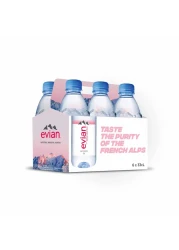evian Natural Mineral Water 330ml Pack of 6