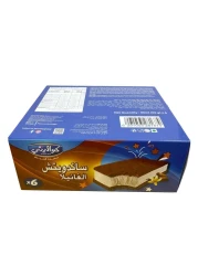 Kwality Vanilla Sandwich Ice Cream, 90ml Pack of 6