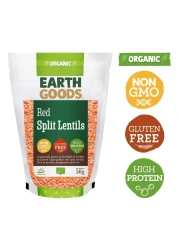 Earth Goods Organic Red Split Lentils 340g