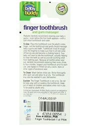 Brilliant Baby Finger Toothbrush Silicone Gum Massager and Teether Brush for Babies and Toddlers 3 Months Old and Up Infant Teeth Cleaning Essentials Baby Teethers and Toothbrushes Pink 1 Count