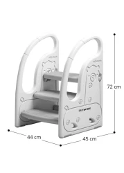 كرسي إيزي كيدز 3 خطوات - رمادي