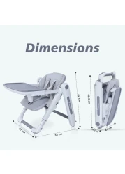 Teknum 3-IN-1 Kids Foldable Dining Booster Chair - Grey