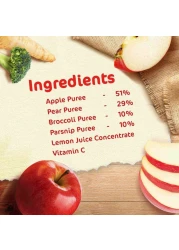 Nestle Cerelac Fruits and Vegetables Puree Pouch, Broccoli, Parsnip, Apple and Pear, from 6 Months, 90g