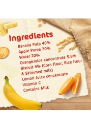 Nestle Cerelac Fruits Puree Pouch, Banana, Orange, Biscuit, from 6 Months, 90g