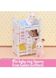 Calico Critters Triple Baby Bunk Beds Dollhouse Furniture Set for Ages 3