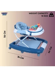Lovely Baby 2 in 1 With Rocking Function Baby Walker BW LB 289, With Activity, Toys, Playing Tray, Safety Break - Safe, Functional, Baby Walker - Multifunctional, Portable, For Growing Ages - Blue