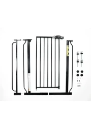 Regalo Easy Step Extra Tall Walk Thru Baby Gate Bonus Kit Includes 4Inch Extension Kit Pressure Mount Kit and Wall Cups and Mounting Kit Black 4 Count Pack of 1