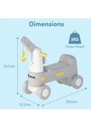 Teknum 2in1 Rock Ride On - Grey