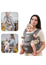 Sunveno Baby Carrier with Infant Hip Seat - Grey