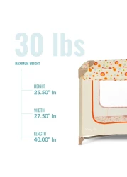 Dream On Me Zodiak Portable Playard with Carry Bag Shoulder Strap Beige