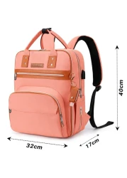 Little Story 2in1 Diaper Bag w / Sanitizer Bottle keychain &amp; Stroller Hooks - Pink