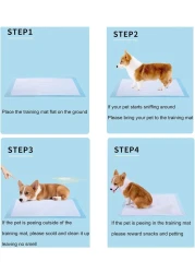 Dog training pads for Indoor, Leak-proof 5-layer training pads with quick-dry surface prevents tracking, Ultra absorbent and odor eliminating, 50Pcs Medium Set 60 cm L (blue color)