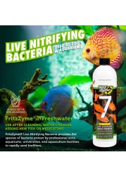 Fritz Aquatics FritzZyme 7 Live Nitrifying Bacteria Naturally Removes Amonia Nitrite for Freshwater Fish 16Ounce