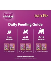 Whiskas Tasty Mix of Land and Sea Collection in Gravy Food for Cats, 2 to 12 Months, 70g Pack of 12